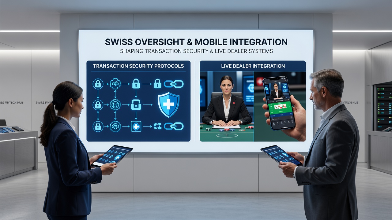 Mobile live dealer integration with Swiss security protocols for transactions
